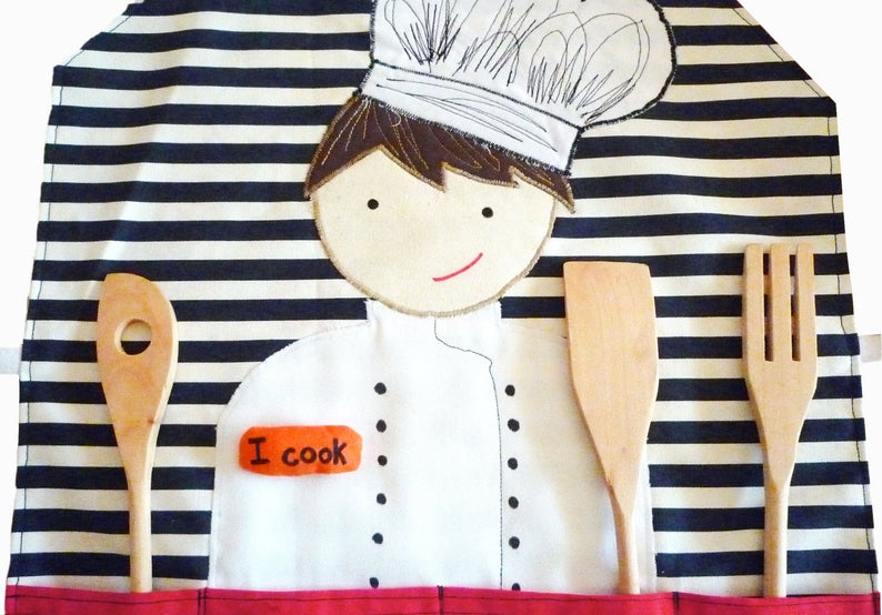 Delantal para niños personalizado: cocinero - Costurilla