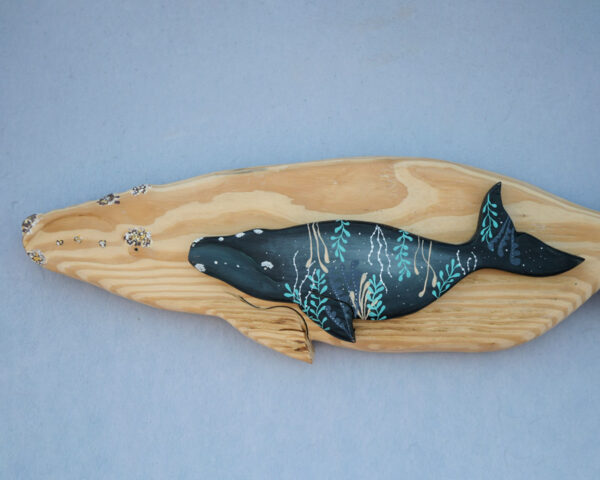 ballena franca en madera